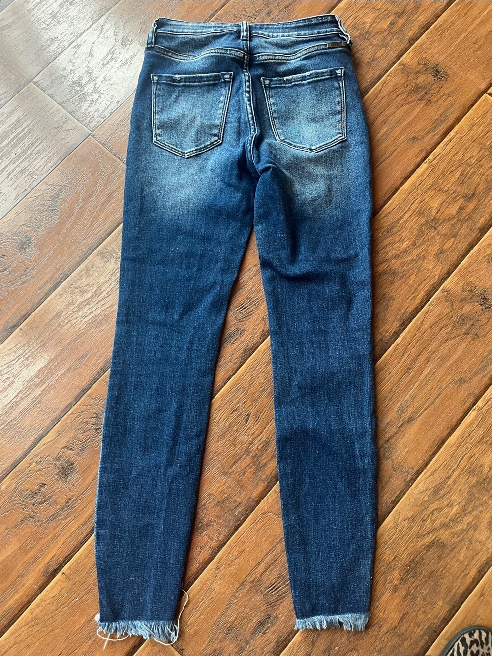 KanCan Dark Indigo Distressed Skinny Jeans - Size 25 - Picture 7 of 9